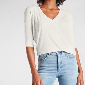 nwt Express Relaxed V-Neck Three Quarter Sleeve London Tee